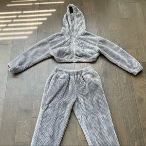 Faux Fur Jogger Set